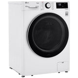 LG WM1455HWA Front Load Washer, 24 inch Width, 2.6 cu. ft. Washer Capacity, 1,400 RPM Washer Spin Speed, 9 Wash Cycles, 5 Temperature Settings, Water Heater, Steam Clean, ENERGY STAR Certified, Wifi Enabled, White colour