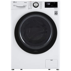 LG WM1455HWA Front Load Washer, 24 inch Width, 2.6 cu. ft. Washer Capacity, 1,400 RPM Washer Spin Speed, 9 Wash Cycles, 5 Temperature Settings, Water Heater, Steam Clean, ENERGY STAR Certified, Wifi Enabled, White colour