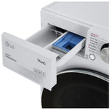 LG WM1455HWA Front Load Washer, 24 inch Width, 2.6 cu. ft. Washer Capacity, 1,400 RPM Washer Spin Speed, 9 Wash Cycles, 5 Temperature Settings, Water Heater, Steam Clean, ENERGY STAR Certified, Wifi Enabled, White colour