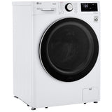 LG WM1455HWA Front Load Washer, 24 inch Width, 2.6 cu. ft. Washer Capacity, 1,400 RPM Washer Spin Speed, 9 Wash Cycles, 5 Temperature Settings, Water Heater, Steam Clean, ENERGY STAR Certified, Wifi Enabled, White colour