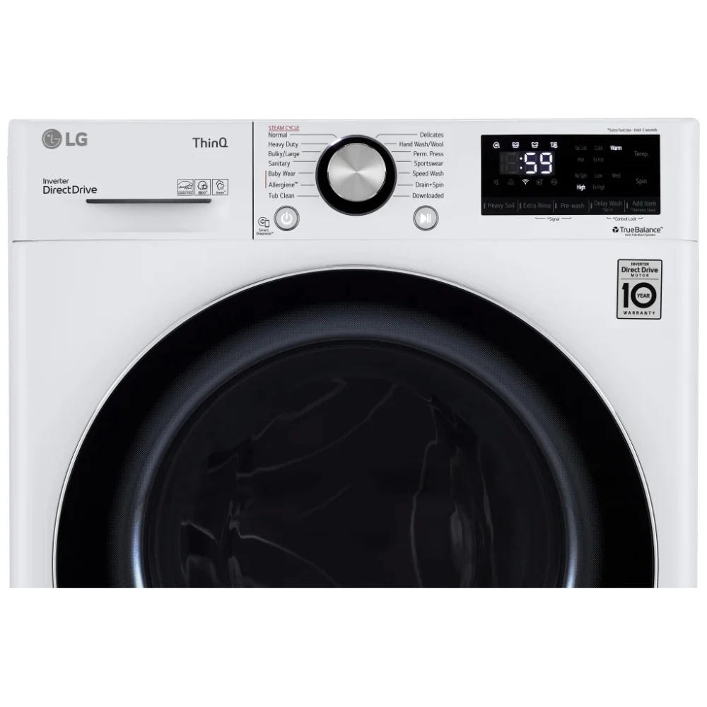 2.6 cu.ft. Smart Compact Front Load Washer with Built-In Intelligence WM1455HWA