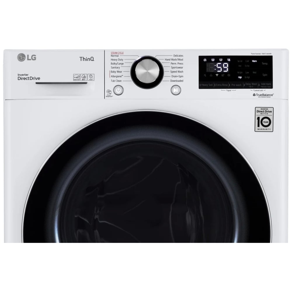 LG WM1455HWA 2.6 cu.ft. Smart Compact Front Load Washer with Built-In Intelligence