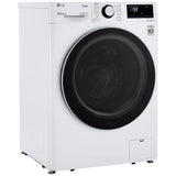 LG WM1455HWA Front Load Washer, 24 inch Width, 2.6 cu. ft. Washer Capacity, 1,400 RPM Washer Spin Speed, 9 Wash Cycles, 5 Temperature Settings, Water Heater, Steam Clean, ENERGY STAR Certified, Wifi Enabled, White colour