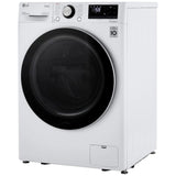 LG WM1455HWA Front Load Washer, 24 inch Width, 2.6 cu. ft. Washer Capacity, 1,400 RPM Washer Spin Speed, 9 Wash Cycles, 5 Temperature Settings, Water Heater, Steam Clean, ENERGY STAR Certified, Wifi Enabled, White colour