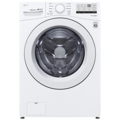 LG WM3400CW Front Load Washer, 27 inch Width, 5.2 cu. ft. Washer Capacity, 1,300 RPM Washer Spin Speed, 8 Wash Cycles, 5 Temperature Settings, ENERGY STAR Certified, White colour
