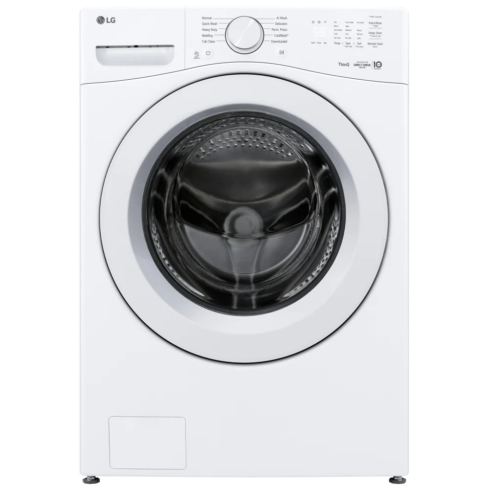 LG WM3420CW Front Load Washer, 27 inch Width, 5.2 cu. ft. Washer Capacity, 1,300 RPM Washer Spin Speed, 10 Wash Cycles, 5 Temperature Settings, ENERGY STAR Certified, White colour