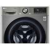 LG WM3555HVA All-in-One Washer Dryer Combo Front Load Electric Dryer, 24 inch Width, 2.6 cu. ft. Dryer Capacity, 2.6 cu. ft. Washer Capacity, 1,400 RPM Washer Spin Speed, Steam Clean, 14 Wash Cycles, Wifi Enabled, Electric, Graphite Steel colour