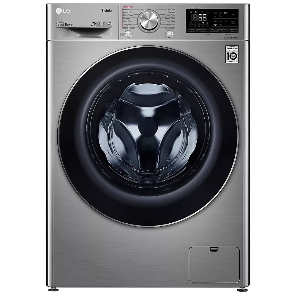 LG WM3555HVA All-in-One Washer Dryer Combo Front Load Electric Dryer, 24 inch Width, 2.6 cu. ft. Dryer Capacity, 2.6 cu. ft. Washer Capacity, 1,400 RPM Washer Spin Speed, Steam Clean, 14 Wash Cycles, Wifi Enabled, Electric, Graphite Steel colour