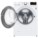 LG WM3600HWA Front Load Washer, 27 inch Width, 5.2 cu. ft. Washer Capacity, 1,300 RPM Washer Spin Speed, 10 Wash Cycles, 5 Temperature Settings, Water Heater, Steam Clean, ENERGY STAR Certified, Wifi Enabled, White colour