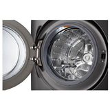 LG WM6500HBA Front Load Washer, 27 inch Width, 5.8 cu. ft. Washer Capacity, 1,300 RPM Washer Spin Speed, 25 Wash Cycles, 5 Temperature Settings, Water Heater, Steam Clean, ENERGY STAR Certified, Wifi Enabled, Black Stainless Steel colour