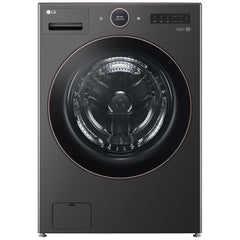 LG WM6500HBA Front Load Washer, 27 inch Width, 5.8 cu. ft. Washer Capacity, 1,300 RPM Washer Spin Speed, 25 Wash Cycles, 5 Temperature Settings, Water Heater, Steam Clean, ENERGY STAR Certified, Wifi Enabled, Black Stainless Steel colour