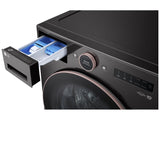 LG WM6500HBA Front Load Washer, 27 inch Width, 5.8 cu. ft. Washer Capacity, 1,300 RPM Washer Spin Speed, 25 Wash Cycles, 5 Temperature Settings, Water Heater, Steam Clean, ENERGY STAR Certified, Wifi Enabled, Black Stainless Steel colour
