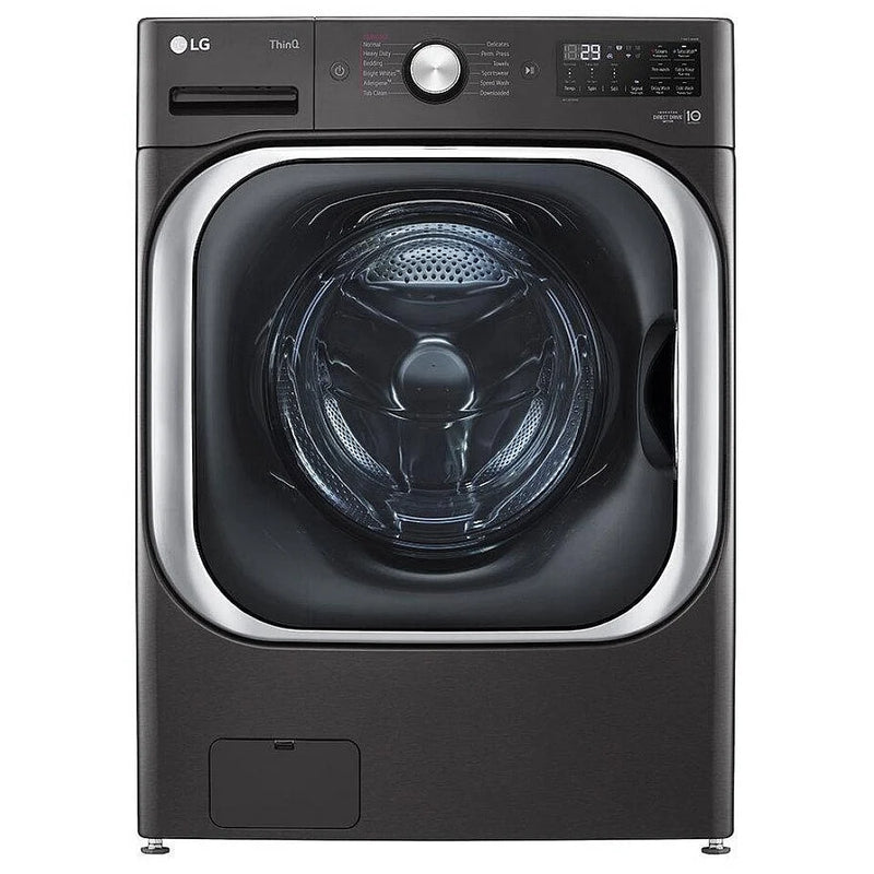 LG WM8900HBA Front Load Washer, 29 inch Width, 6 cu. ft. Washer Capacity, 1,300 RPM Washer Spin Speed, 12 Wash Cycles, 5 Temperature Settings, Water Heater, Steam Clean, ENERGY STAR Certified, Wifi Enabled, Black Stainless Steel colour