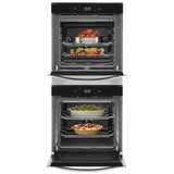 Whirlpool WOD52ES4MZ Double Wall Oven, 24 inch Exterior Width, True Convection, Self Clean, 5.8 cu. ft. Capacity, Wifi Enabled, Air Fry, Stainless Steel colour