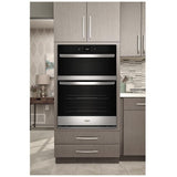 Whirlpool WOEC5030LZ Microwave Wall Oven Combo, 30 inch Exterior Width, Convection, Self Clean, 6.4 cu. ft. Capacity, Wifi Enabled, Air Fry, Stainless Steel colour