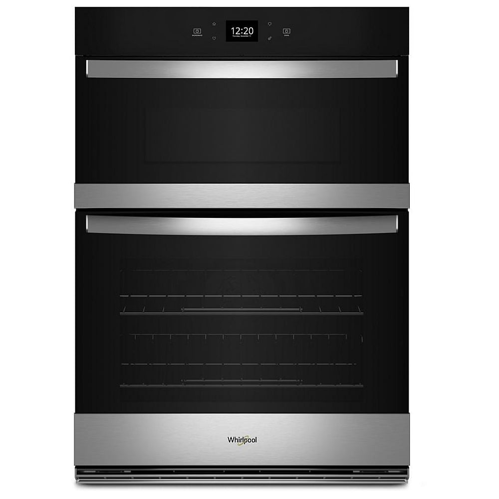 Whirlpool WOEC5030LZ Microwave Wall Oven Combo, 30 inch Exterior Width, Convection, Self Clean, 6.4 cu. ft. Capacity, Wifi Enabled, Air Fry, Stainless Steel colour