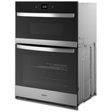 Whirlpool WOEC5030LZ Microwave Wall Oven Combo, 30 inch Exterior Width, Convection, Self Clean, 6.4 cu. ft. Capacity, Wifi Enabled, Air Fry, Stainless Steel colour