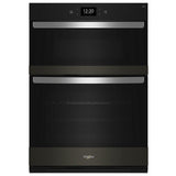 Whirlpool WOEC7030PV Microwave Wall Oven Combo, 30 inch Exterior Width, True Convection, Self Clean, 5 cu. ft. Capacity, Temperature Probe, Wifi Enabled, Air Fry, Black Stainless Steel colour