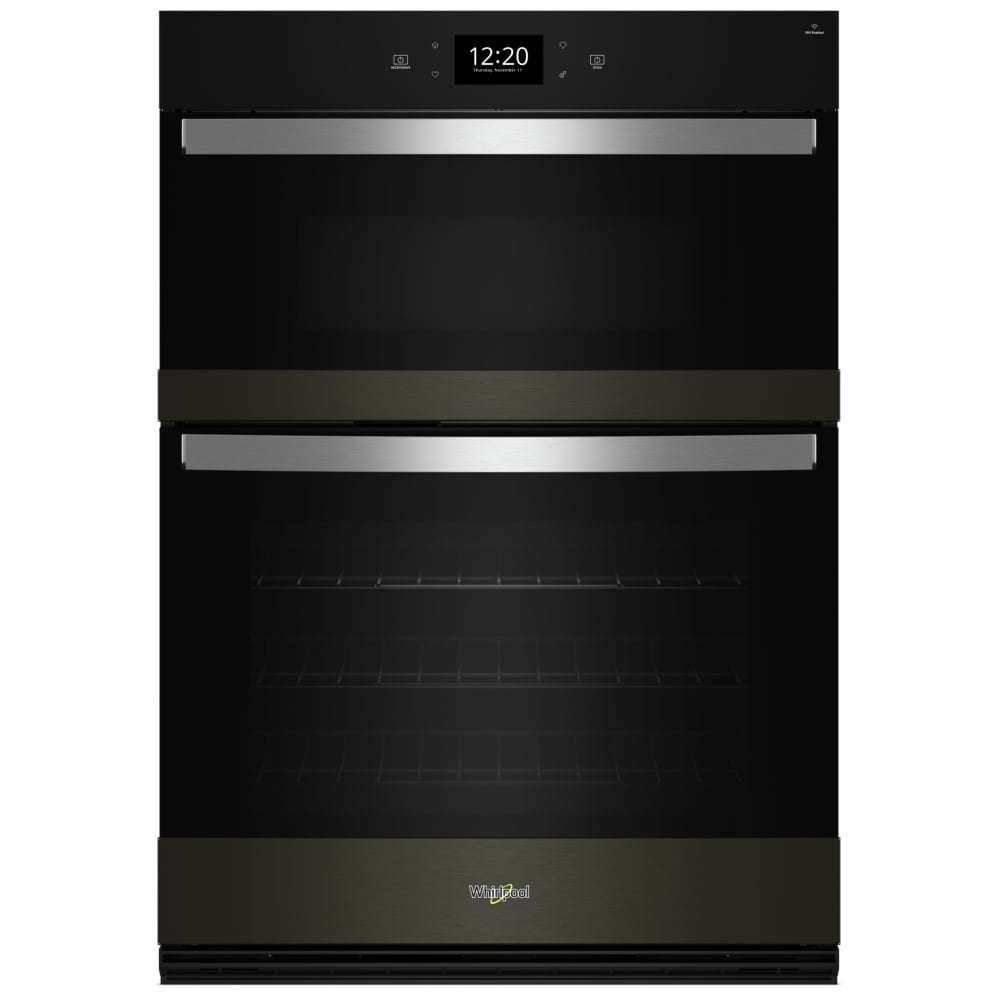 Whirlpool WOEC7030PV Microwave Wall Oven Combo, 30 inch Exterior Width, True Convection, Self Clean, 5 cu. ft. Capacity, Temperature Probe, Wifi Enabled, Air Fry, Black Stainless Steel colour