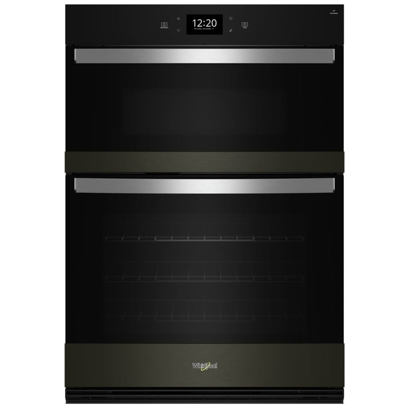 Whirlpool WOEC7030PV Microwave Wall Oven Combo, 30 inch Exterior Width, True Convection, Self Clean, 5 cu. ft. Capacity, Temperature Probe, Wifi Enabled, Air Fry, Black Stainless Steel colour