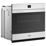 Whirlpool WOES5027LW Single Wall Oven, 27 inch Exterior Width, Convection, Self Clean, 4.3 cu. ft. Capacity, Wifi Enabled, Air Fry, White colour
