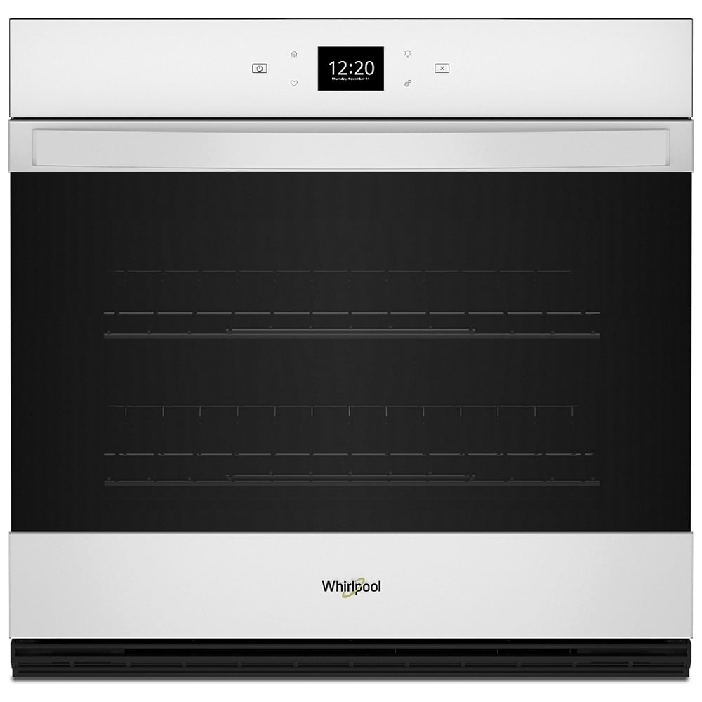 Whirlpool WOES5030LW Single Wall Oven, 30 inch Exterior Width, Convection, Self Clean, 5.0 cu. ft. Capacity, Wifi Enabled, Air Fry, White colour