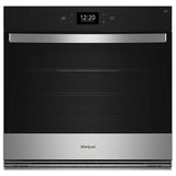 Whirlpool WOES7027PZ Single Wall Oven, 27 inch Exterior Width, True Convection, Self Clean, 4.3 cu. ft. Capacity, Temperature Probe, Wifi Enabled, Air Fry, Stainless Steel colour