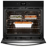 Whirlpool WOES7027PZ Single Wall Oven, 27 inch Exterior Width, True Convection, Self Clean, 4.3 cu. ft. Capacity, Temperature Probe, Wifi Enabled, Air Fry, Stainless Steel colour