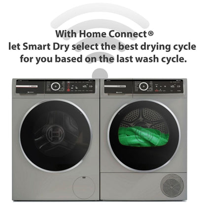 800 Series, Heat Pump Dryer, Electric Dryer, Silver inox WQB245AXUC