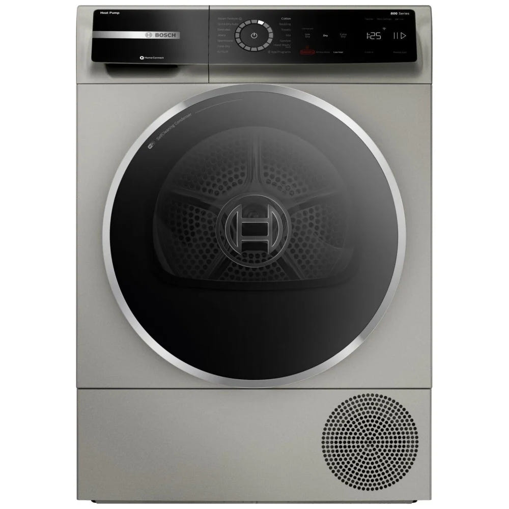 800 Series, Heat Pump Dryer, Electric Dryer, Silver inox WQB245AXUC