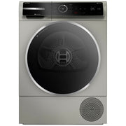 Bosch 800 Series Heat Pump Dryer, Electric Dryer, Silver inox WQB245AXUC front view