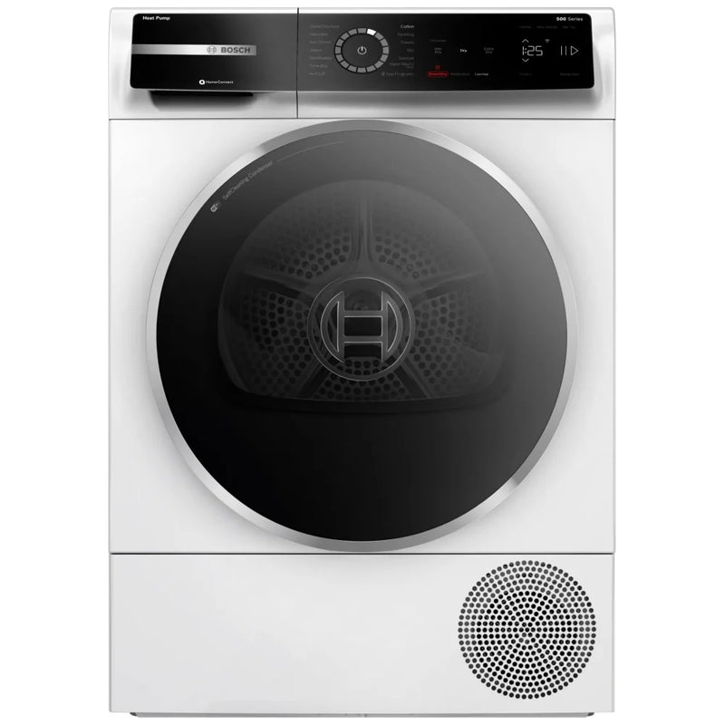 Bosch 500 Series WQB245B0UC Electric Dryer, 4 cu. ft. Dryer Capacity, 14 Dry Cycles, Ventless - Heat Pump, Stackable, Wifi Enabled, White colour