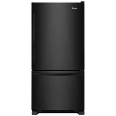 Whirlpool WRB322DMBB Bottom Freezer Refrigerator, 33 inch Width, Ice Dispenser (Freezer Located), 21.9 cu. ft. Capacity, Black colour