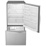 Whirlpool WRB322DMBM Bottom Freezer Refrigerator, 33 inch Width, Ice Dispenser (Freezer Located), 21.9 cu. ft. Capacity, Stainless Steel colour