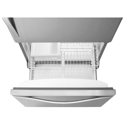 Whirlpool WRB322DMBM Bottom Freezer Refrigerator, 33 inch Width, Ice Dispenser (Freezer Located), 21.9 cu. ft. Capacity, Stainless Steel