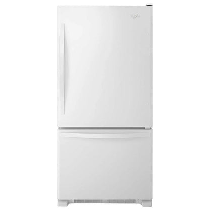 Whirlpool WRB322DMBW Bottom Freezer Refrigerator, 33 inch Width, Ice Dispenser (Freezer Located), 21.9 cu. ft. Capacity, White colour
