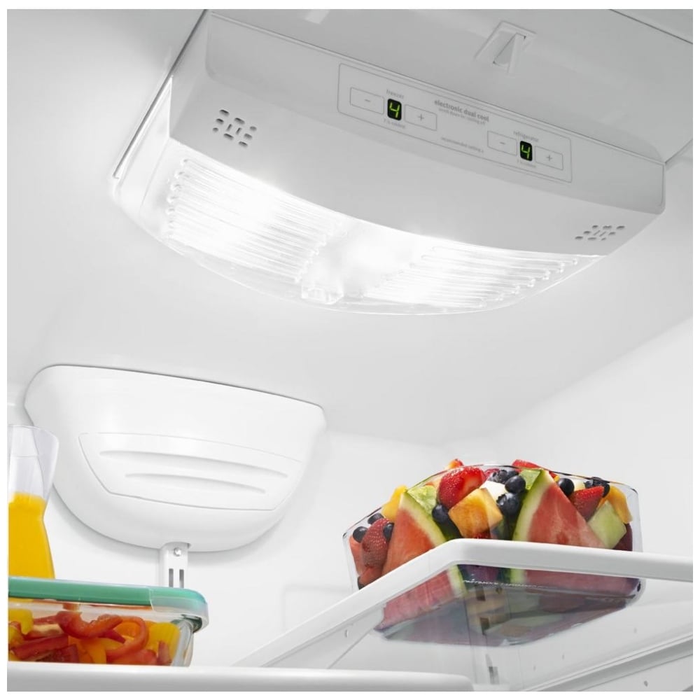 Whirlpool WRB322DMBW Bottom Freezer Refrigerator, 33 inch Width, Ice Dispenser (Freezer Located), 21.9 cu. ft. Capacity, White colour