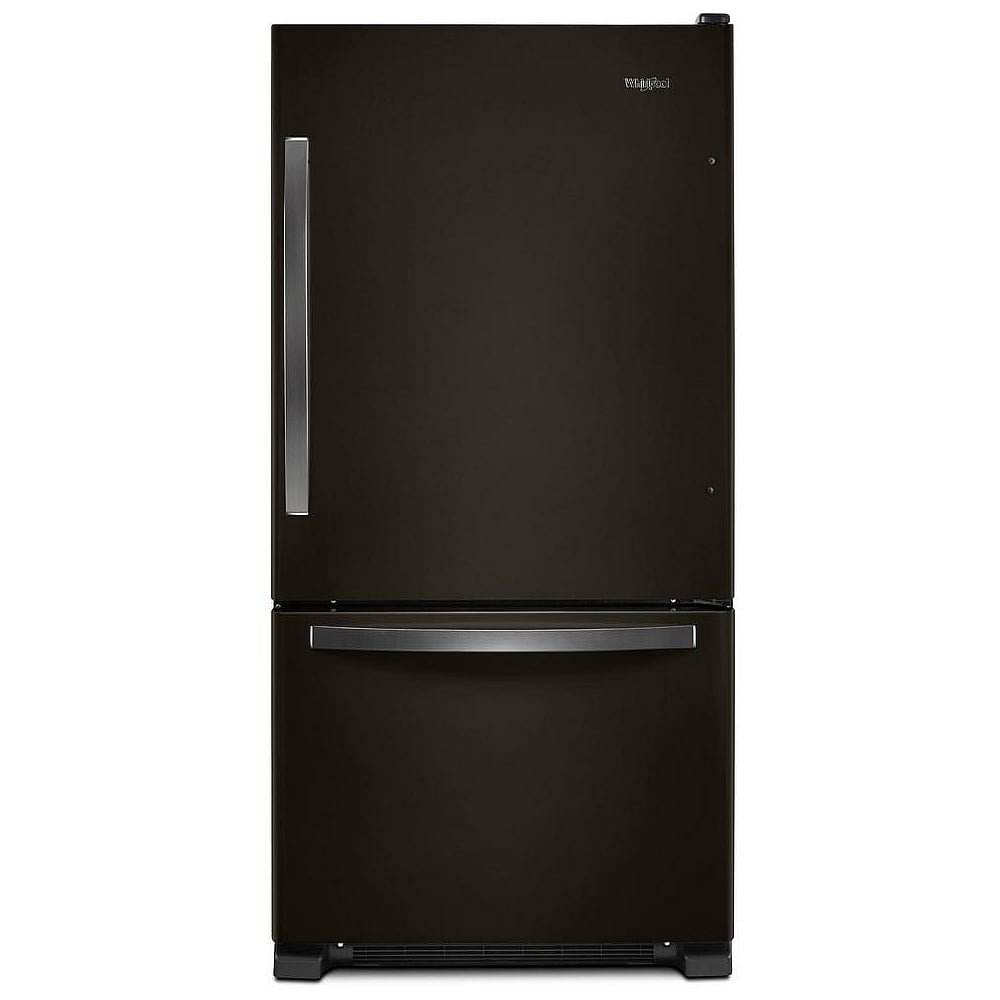 Whirlpool WRB322DMHV Bottom Freezer Refrigerator, 33 inch Width, ENERGY STAR Certified, Ice Dispenser (Freezer Located), 21.9 cu. ft. Capacity, Black Stainless Steel colour