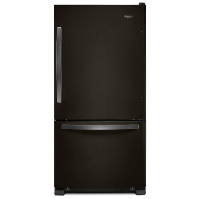 Whirlpool WRB322DMHV Bottom Freezer Refrigerator, 33 inch Width, ENERGY STAR Certified, Ice Dispenser (Freezer Located), 21.9 cu. ft. Capacity, Black Stainless Steel colour