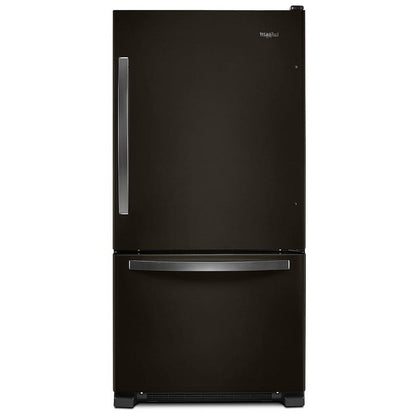 Whirlpool WRB322DMHV Bottom Freezer Refrigerator, 33 inch Width, ENERGY STAR Certified, Ice Dispenser (Freezer Located), 21.9 cu. ft. Capacity, Black Stainless Steel colour