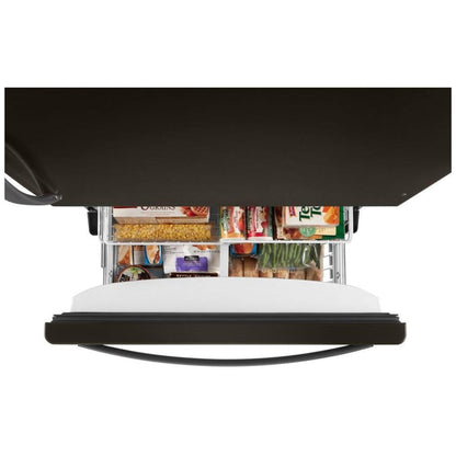 Whirlpool WRB322DMHV Bottom Freezer Refrigerator, 33 inch Width, ENERGY STAR Certified, Ice Dispenser (Freezer Located), 21.9 cu. ft. Capacity, Black Stainless Steel colour