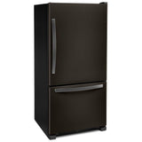 Whirlpool WRB322DMHV Bottom Freezer Refrigerator, 33 inch Width, Ice Dispenser (Freezer Located), ENERGY STAR Certified, 21.9 cu. ft. Capacity, Black Stainless Steel colour