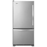 Whirlpool WRB329LFBM Bottom Freezer Refrigerator, 30 inch Width, ENERGY STAR Certified, 18.5 cu. ft. Capacity, Stainless Steel colour