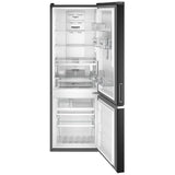 Whirlpool WRB533CZJB Bottom Freezer Refrigerator, 24 inch Width, Counter Depth, Optional Ice Maker (Special Order), ENERGY STAR Certified, 12.7 cu. ft. Capacity, Black colour