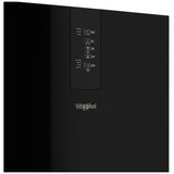 Whirlpool WRB533CZJB Bottom Freezer Refrigerator, 24 inch Width, Counter Depth, Optional Ice Maker (Special Order), ENERGY STAR Certified, 12.7 cu. ft. Capacity, Black colour