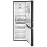 Whirlpool WRB533CZJB Bottom Freezer Refrigerator, 24 inch Width, Counter Depth, Optional Ice Maker (Special Order), ENERGY STAR Certified, 12.7 cu. ft. Capacity, Black colour
