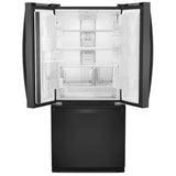 Whirlpool WRF560SEHB French Door Refrigerator, 30 inch Width, 19.7 cu. ft. Capacity, Water Dispenser (Exterior), Ice Dispenser (Freezer Located), Black colour