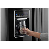 Whirlpool WRF560SEHB French Door Refrigerator, 30 inch Width, 19.7 cu. ft. Capacity, Water Dispenser (Exterior), Ice Dispenser (Freezer Located), Black colour