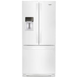 Whirlpool WRF560SEHW French Door Refrigerator, 30 inch Width, 19.7 cu. ft. Capacity, Water Dispenser (Exterior), Ice Dispenser (Freezer Located), White colour