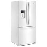 Whirlpool WRF560SEHW French Door Refrigerator, 30 inch Width, 19.7 cu. ft. Capacity, Water Dispenser (Exterior), Ice Dispenser (Freezer Located), White colour